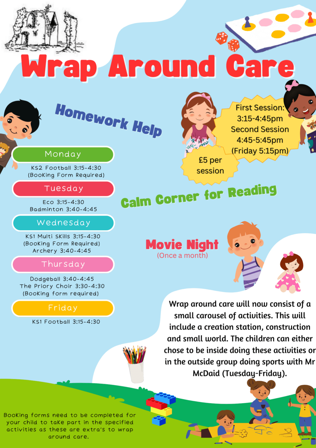 Wraparound Program Posters Breakfast and Wrap Around Care - The Priory Catholic Voluntary Academy